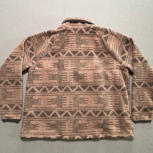 Carhartt Women’s Fleece Pullover Relaxed Fit Geo Aztec Warm Taupe Size XXL / 2XL - Picture 12 of 13